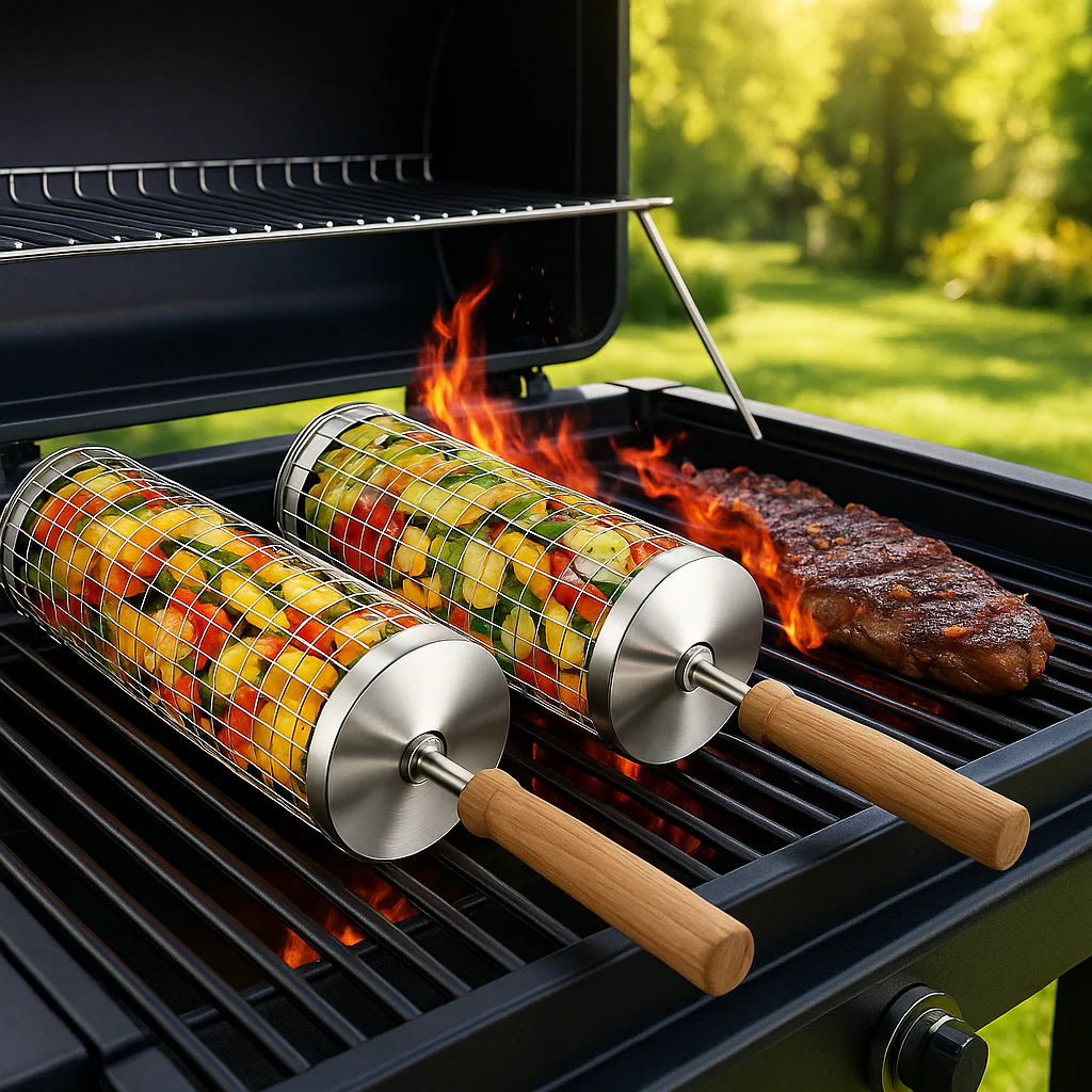 Grill’Master | Panier à barbecue pour cuisson | 1+1 Offert | Cuisson uniforme