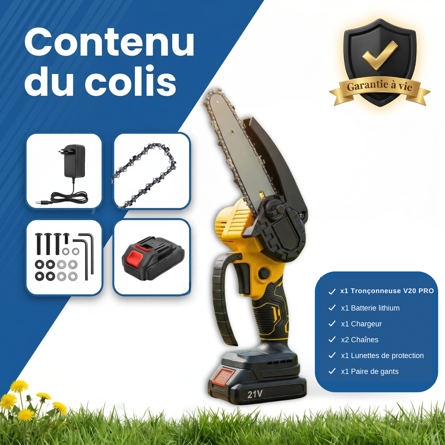 V20 PRO |  Tronconneuse électrique portable | Coupe rapide et précise
